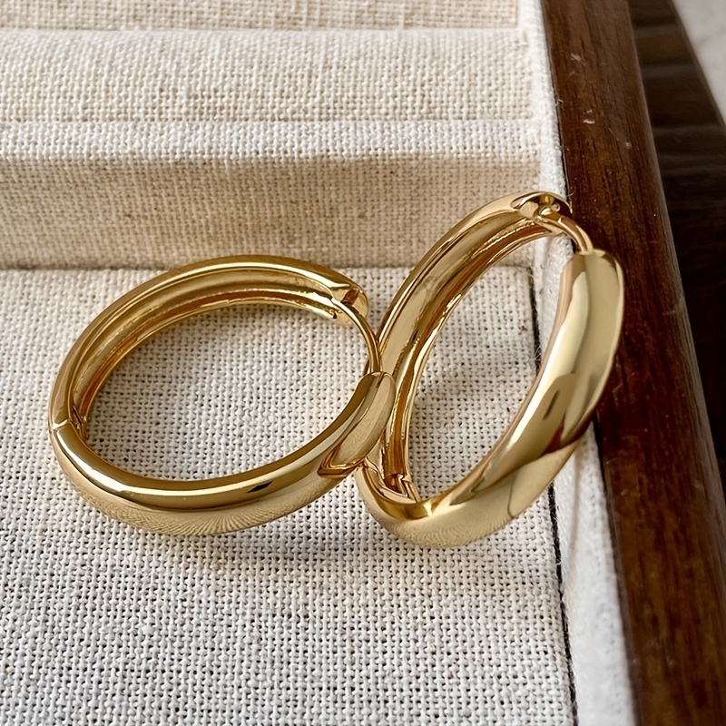 18K Gold Plated Hypoallergenic Hoop Earrings